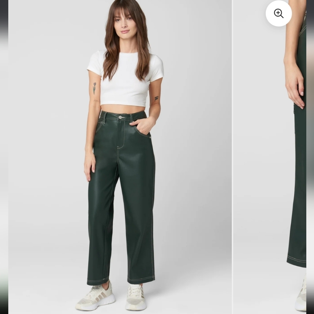 Faux Leather Carpenter Pants By Blank NYC In Color Earth Asleep  NWT
